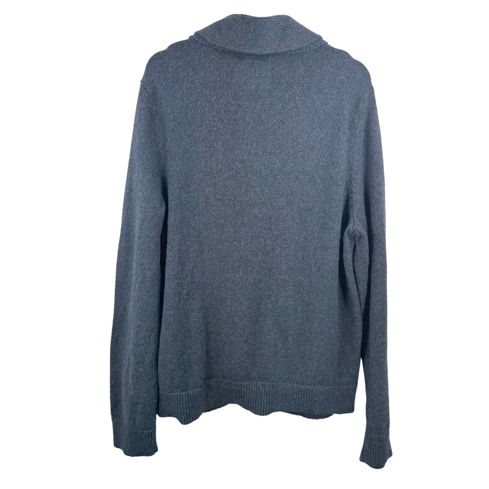 Abercrombie & Fitch Cardigan sz XXL Blue Shawl Collar preppy money fisherman - Picture 3 of 6
